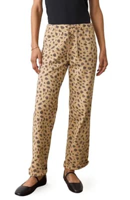 Print Denim Drawstring Pants