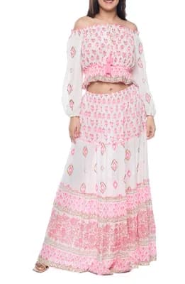 Off-the-Shoulder Top & Maxi Skirt Set