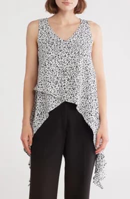 Printed Wrap Top