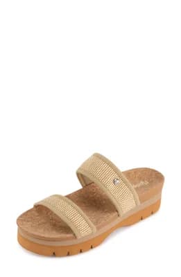 Knit Platform Slide Sandal