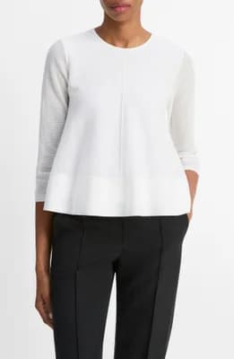 Cotton Blend A-Line Sweater