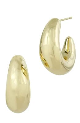 Electroform Puffy Hoop Earrings