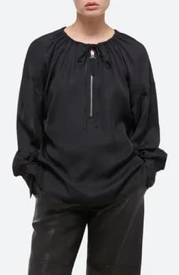 Reversible Long Sleeve Drawstring Top