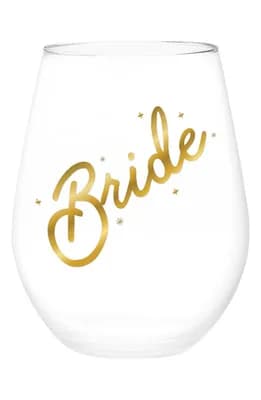 Bride Stemless Wine Glass