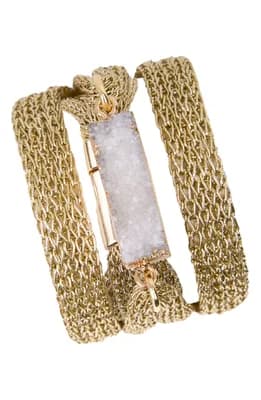 Druzy Mesh Chain Bracelet