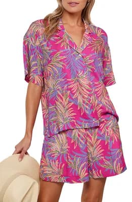 Benson Short Sleeve Button Front Top