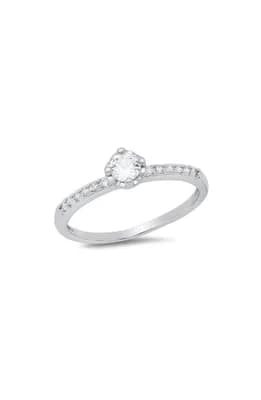 Simulated Diamond Pavé Ring