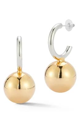 Two Tone Hoop Earrings