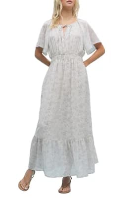 Flutter Sleeve Maxi Dress
