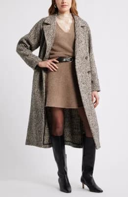 Herringbone Tweed Coat