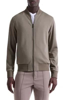 Soft Touch Knit Reversible Bomber Jacket