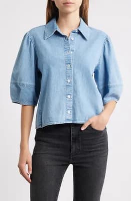 The Lantern Chambray Button-Up Shirt