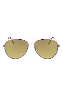 58mm Mod Rounded Aviator Sunglasses