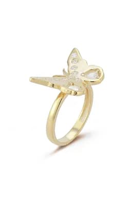 Sterling Silver & CZ Butterfly Ring