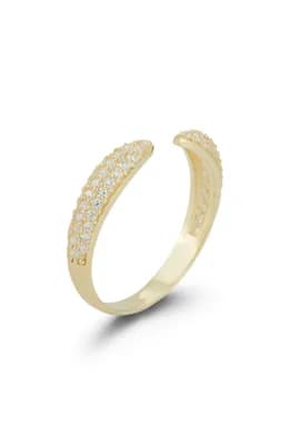 Cubic Zirconia Claw Split Shank Ring