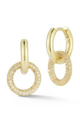 Pavé Double Link Earrings