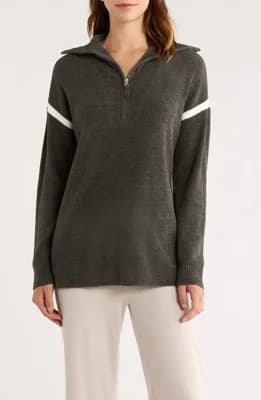 CozyChic Ultra Lite® Side Stripe Half Zip Pullover