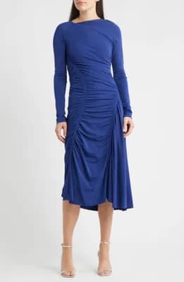 Ruched Long Sleeve Dress
