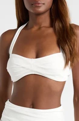 Twist Front Mesh Bikini Top