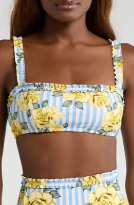 Ruffle Trim Bikini Top