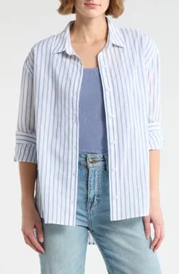 Stripe Button-Up Shirt