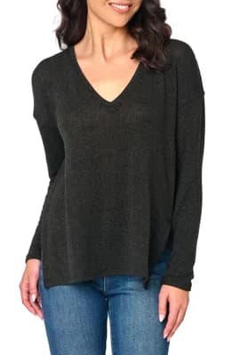 V-Neck High-Low Tunic
