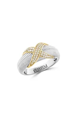 Two-Tone Pavé Diamond Ring