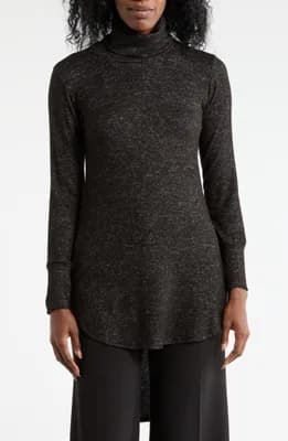 Turtleneck High-Low Tunic Sweater