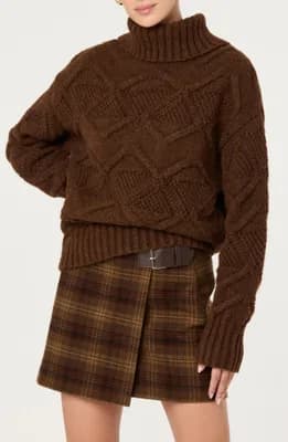 Janeth Cable Turtleneck Sweater