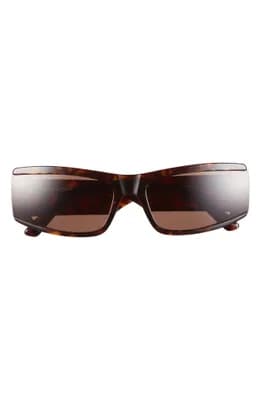 66mm Oversize Rectangular Sunglasses