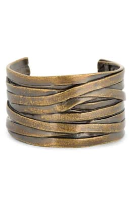 Layered Ribbon Cuff Bracelet