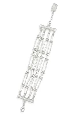 Hammered Oval Link Bracelet