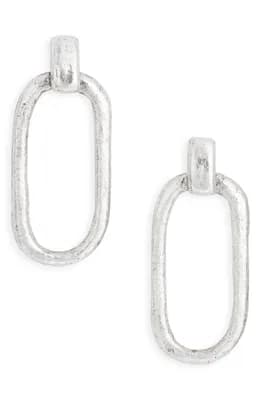 Hammered Link Drop Earrings