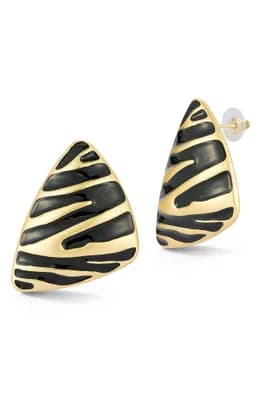 Stripe Stud Earrings