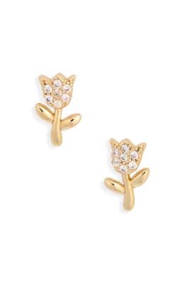 mini tulip stud earrings