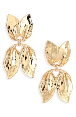 Leafy Statement Drop Earrings
