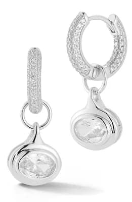 Huggie Drop Earrings