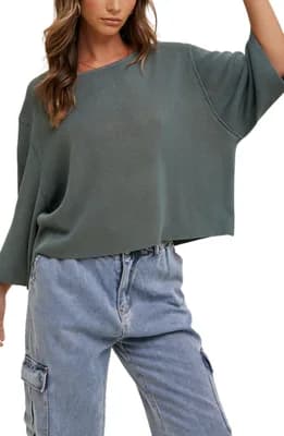 Fine Knit Pullover Sweater