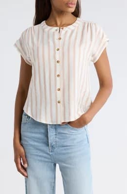 Stripe Button-Up Shirt