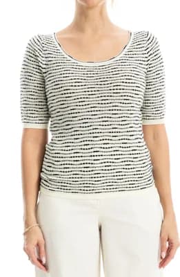 Pattern Elbow Sleeve Sweater