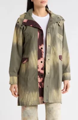 Mixed Print Longline Jacket