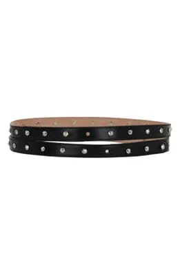 Studded Double Wrap Leather Belt