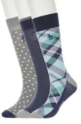 Pico Pattern Assorted 3-Pack Crew Socks