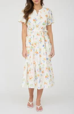 Flutter Sleeve Midi Dress