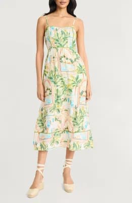 Square Neck Midi Sundress