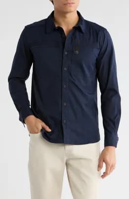 Water Resistant Technical Button-Up Shirt