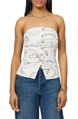 Strapless Button Vest