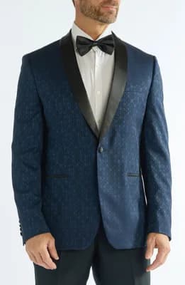 Floral Jacquard Evening Jacket