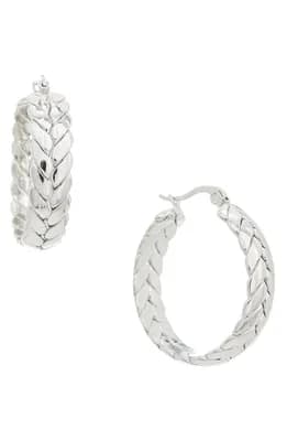 Braid Texture Hoop Earrings