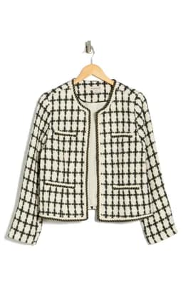 Windowpane Bouclé Jacket